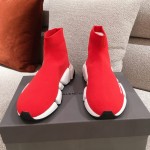 Balenciaga Speed Clear Sole Sneakers Red