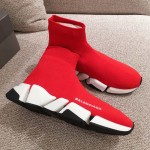 Balenciaga Speed Clear Sole Sneakers Red