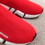 Balenciaga Speed Clear Sole Sneakers Red