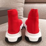 Balenciaga Speed Clear Sole Sneakers Red