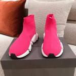 Balenciaga Speed Clear Sole Sneakers Rose