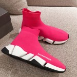 Balenciaga Speed Clear Sole Sneakers Rose