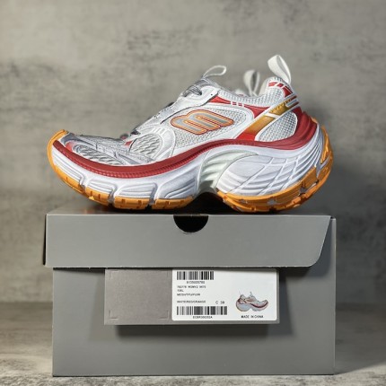 Balenciaga 10XL Sneaker in White / Red / Orange