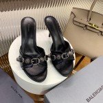 Balenciaga Cagole 70MM Sandal Black