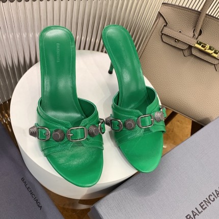 Balenciaga Cagole 70MM Sandal Green