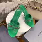 Balenciaga Cagole 70MM Sandal Green