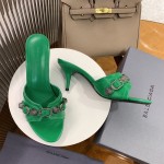 Balenciaga Cagole 70MM Sandal Green