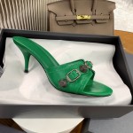 Balenciaga Cagole 70MM Sandal Green