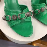 Balenciaga Cagole 70MM Sandal Green