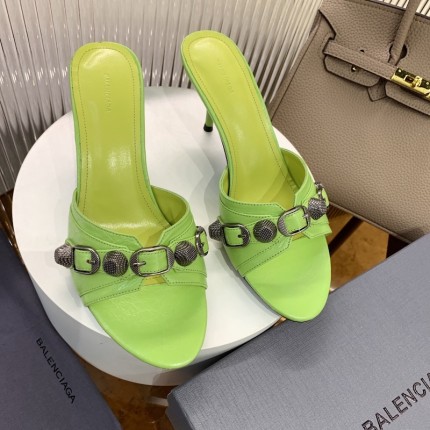 Balenciaga Cagole 70MM Sandal Apple Green