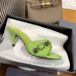 Balenciaga Cagole 70MM Sandal Apple Green