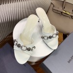 Balenciaga Cagole 70MM Sandal White