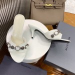 Balenciaga Cagole 70MM Sandal White