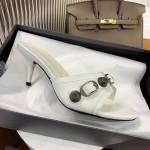 Balenciaga Cagole 70MM Sandal White