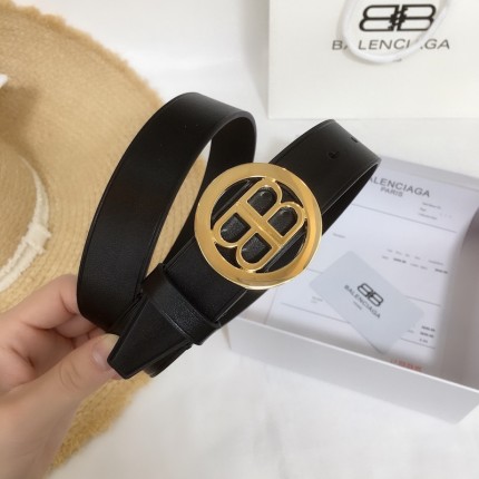 Balenciaga Circle BB Belt Black / Gold