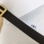 Balenciaga Hourglass Thin Belt Black / Gold