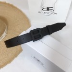 Balenciaga Hourglass Thin Belt Black / Black