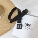 Balenciaga Hourglass Thin Belt Black / Black