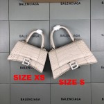 Balenciaga Women's Hourglass Xs Handbag in Beige