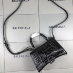 Balenciaga Women's Hourglass Xs Handbag in Black 