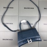 Balenciaga Women's Hourglass Xs Handbag in Blue