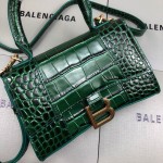 Balenciaga Women's Hourglass Xs Handbag in Green 