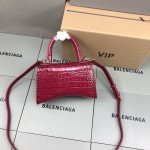 Balenciaga Women's Hourglass Xs Handbag in Bright Red 