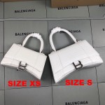 Balenciaga Women's Hourglass Xs Handbag in White