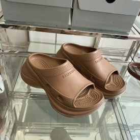 Balenciaga Pool Crocs™ Slide Sandal in Brown