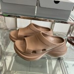 Balenciaga Pool Crocs™ Slide Sandal in Brown