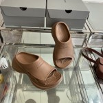 Balenciaga Pool Crocs™ Slide Sandal in Brown