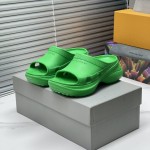 Balenciaga Pool Crocs™ Slide Sandal in Green