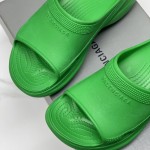 Balenciaga Pool Crocs™ Slide Sandal in Green