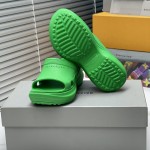 Balenciaga Pool Crocs™ Slide Sandal in Green