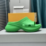 Balenciaga Pool Crocs™ Slide Sandal in Green