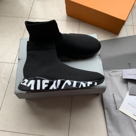 Balenciaga Speed Sneakers Graffiti Black