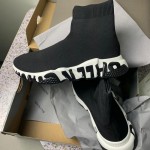 Balenciaga Speed Sneakers Graffiti Black / White