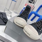 Balenciaga Paris High Top Sneaker in Black