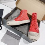 Balenciaga Paris High Top Sneaker in Red