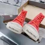 Balenciaga Paris High Top Sneaker in Red