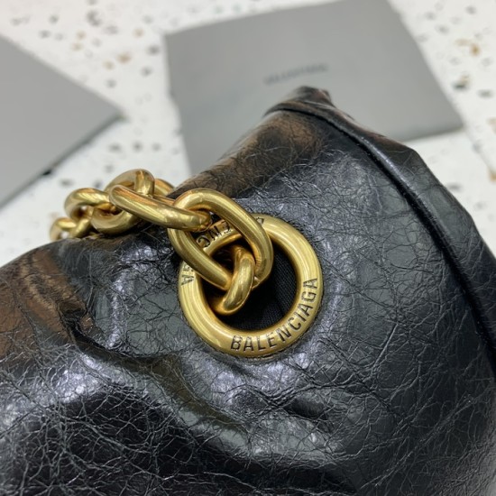 Balenciaga Monaco Large Chain Bag in Black