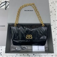 Balenciaga Monaco Medium Chain Bag in Black