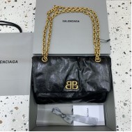 Balenciaga Monaco Small Chain Bag in Black