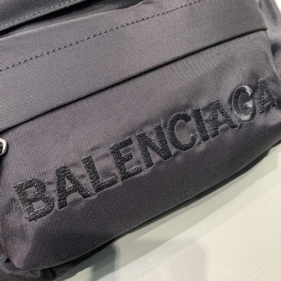 Balenciaga Wheel Beltpack in Black with Black