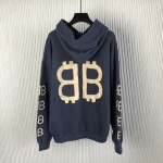 Balenciaga Crypto Hoodie Medium Fit in Blue