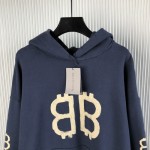 Balenciaga Crypto Hoodie Medium Fit in Blue