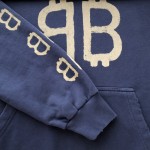 Balenciaga Crypto Hoodie Medium Fit in Blue