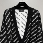 Balenciaga Mini Allover Logo Cardigan in Black