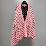 Balenciaga Mini Allover Logo Cardigan in Pink