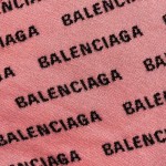 Balenciaga Mini Allover Logo Cardigan in Pink